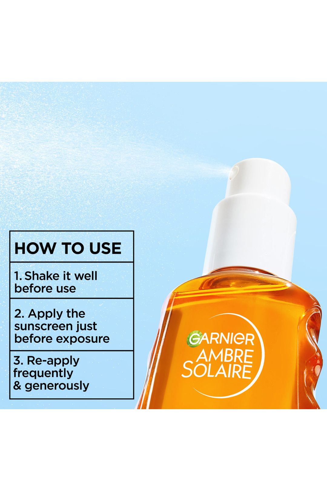 Garnier Ambre Solaire Sensitive Advanced Sun Protection Water SPF50 150ml Multi image 8