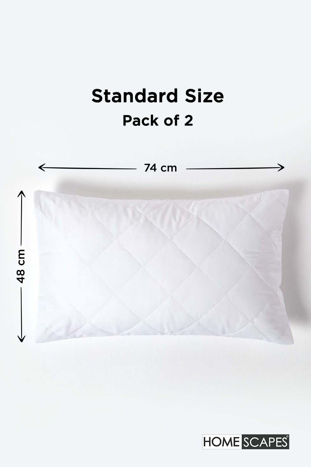 Homescapes Quilted Pillow Protector, Pack of 10 image 2