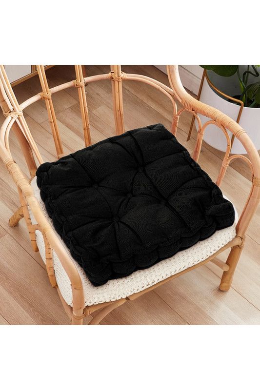 Living and Home Garden Armchair Cotton-Linen Cushion Chair Pad with Handle