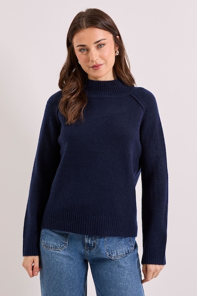 Dorothy Perkins Rib Funnel Neck Jumper Midnight