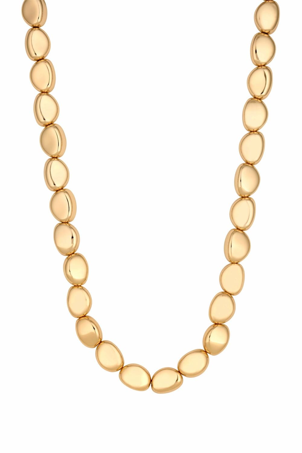 Jon Richard Jon Richard Gold Plated Polished Nugget Allway Necklace image 1