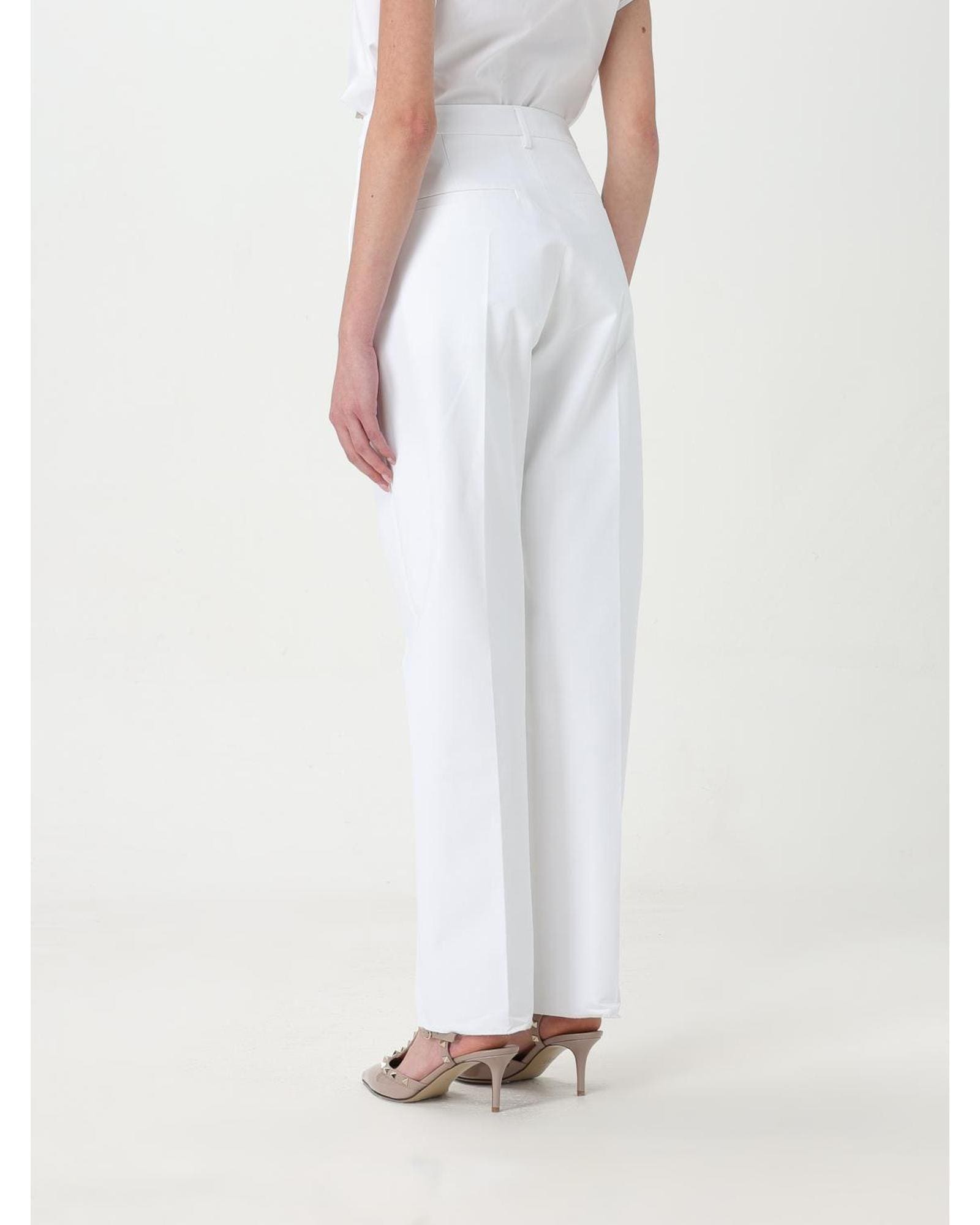 Valentino Straight Leg Cotton Pants Wo - White image 3