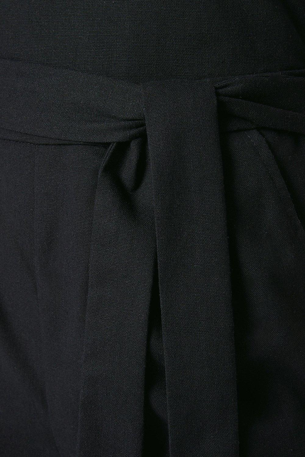 Oasis Linen One Shoulder Jumpsuit Black image 5