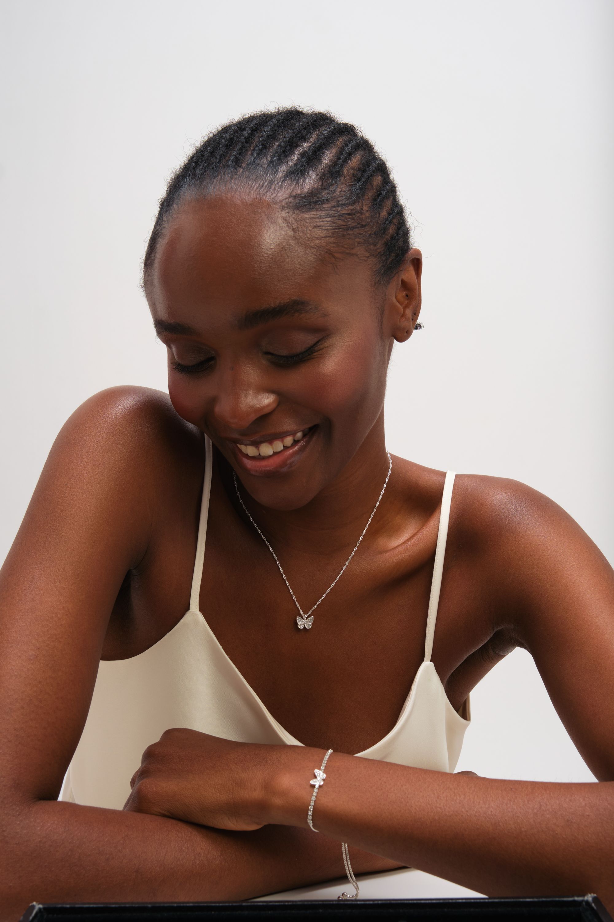 Jon Richard Silver Crystal Butterfly Trio Set - Gift Box image 5