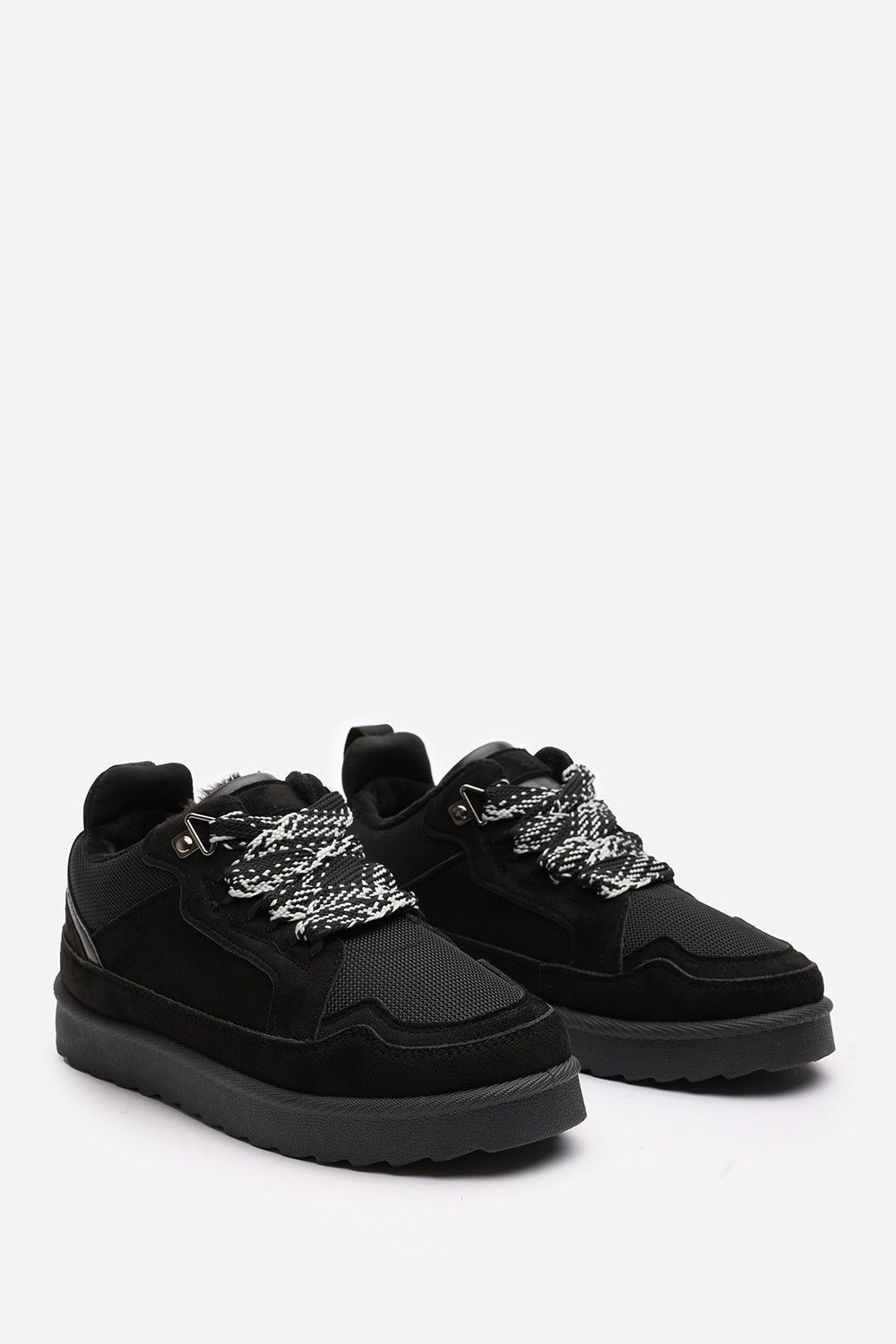 Where's That From 'Mireya' Suede Low Top Trainer With Mesh Panel And Faux Fur Lining image 4