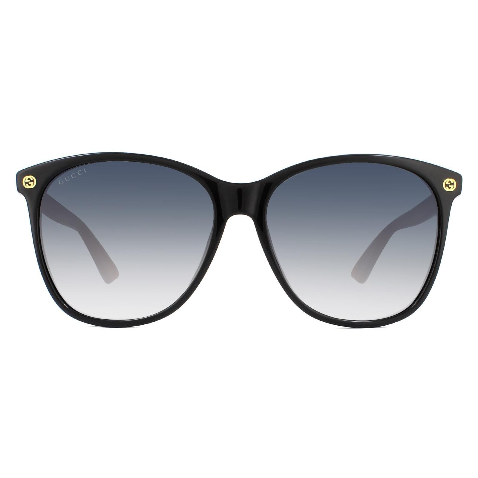 Gucci Square Black Brown Grey Gradient Sunglasses image 1