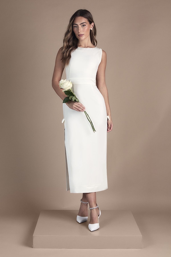 Coast Slash Neck Midaxi Wedding Dress Ivory