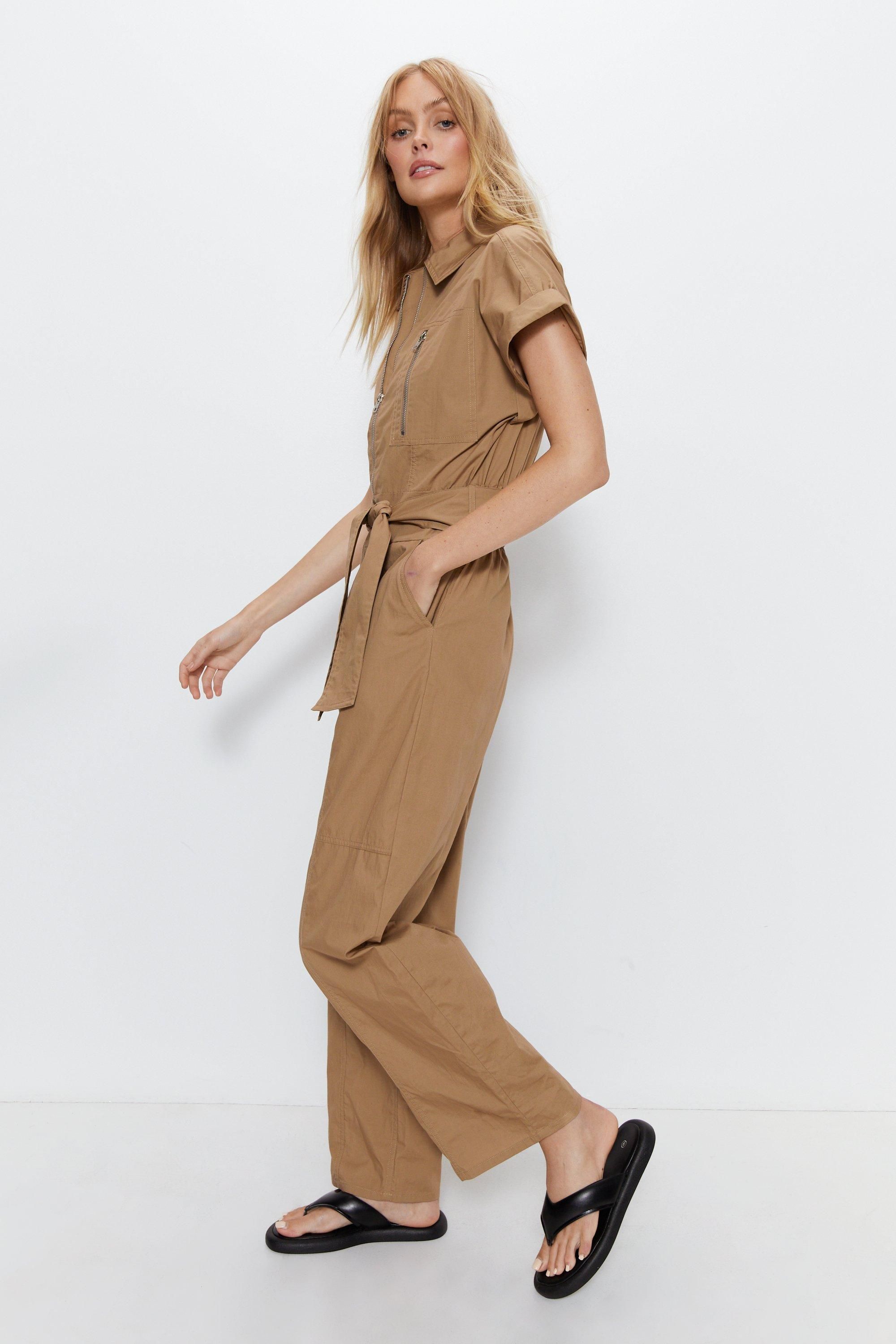 Warehouse Petite Utility Tie-up Boilersuit Camel image 3