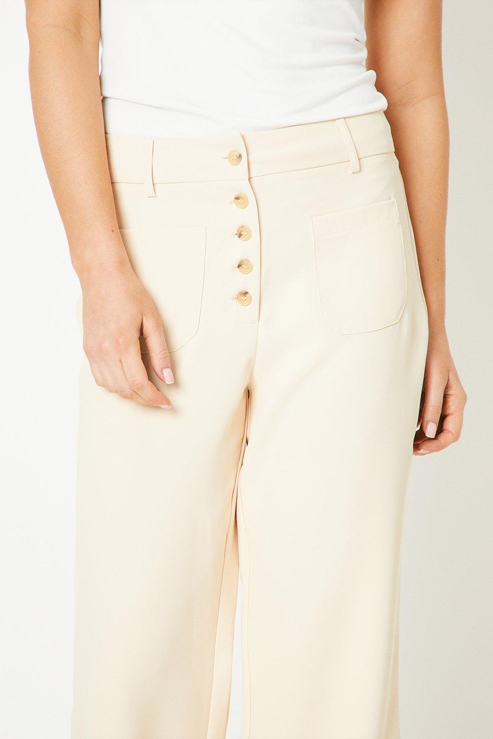 Oasis Button Front Patch Pocket Trouser image 4