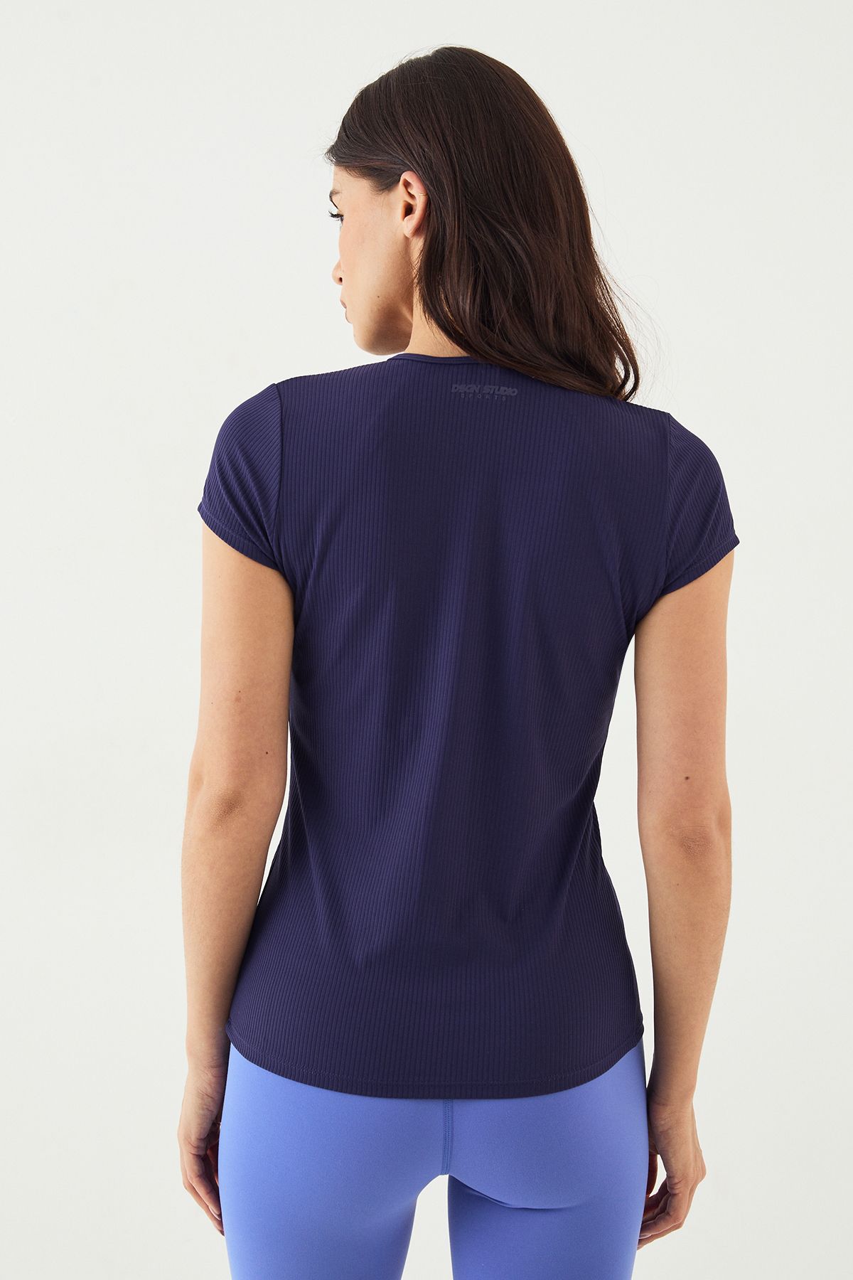 DSGN Studio DSGN Studio Ultra Sculpt Rib Button Through Short Sleeve Top Blackberry image 2