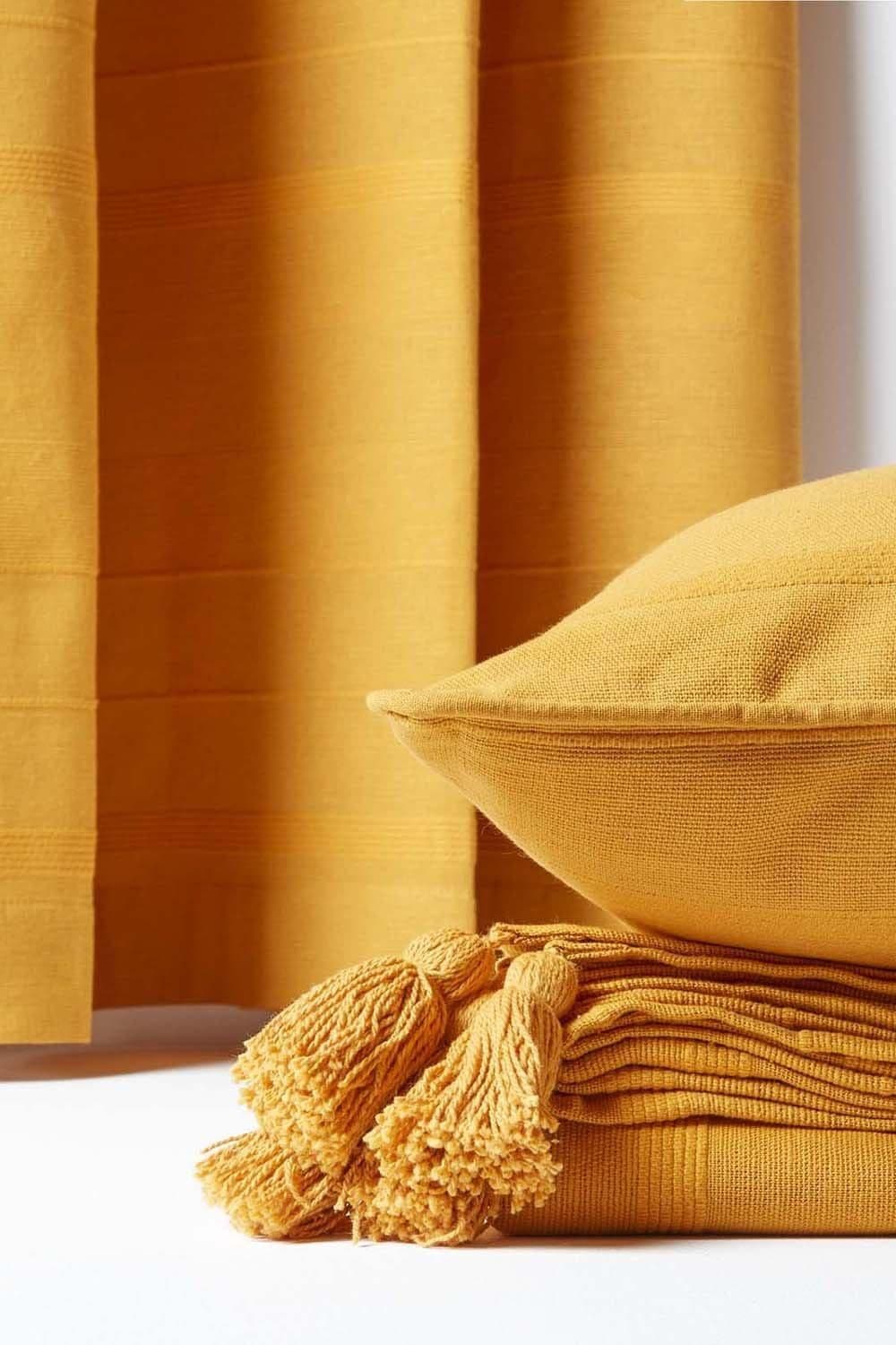 Homescapes Cotton Rajput Ribbed Cushion Cover image 5