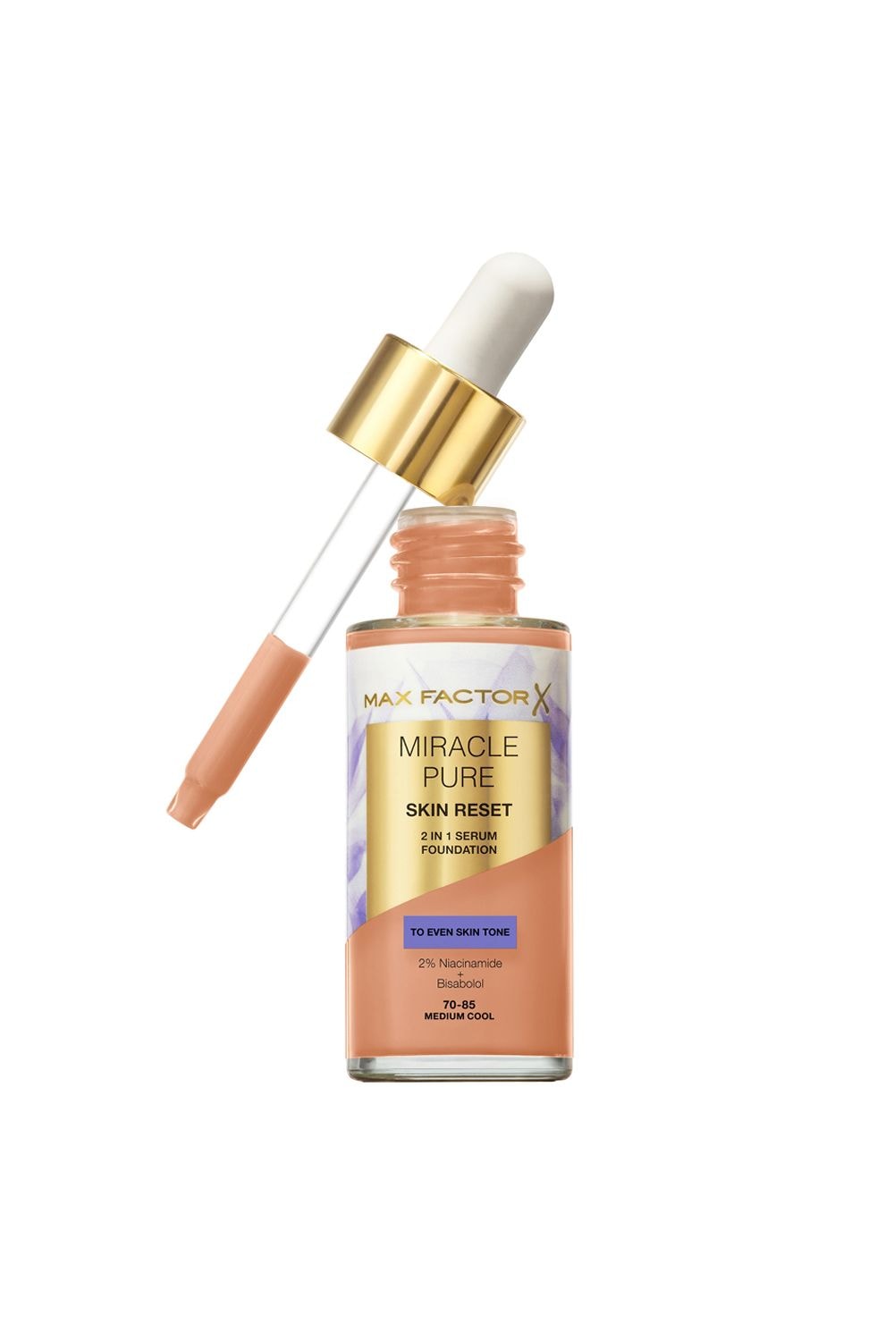 Max Factor Miracle Pure Skin Reset Serum Foundation 30ml Medium Cool image 1
