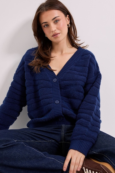 Dorothy Perkins Chunky Trim Zebra Cardigan Cobalt