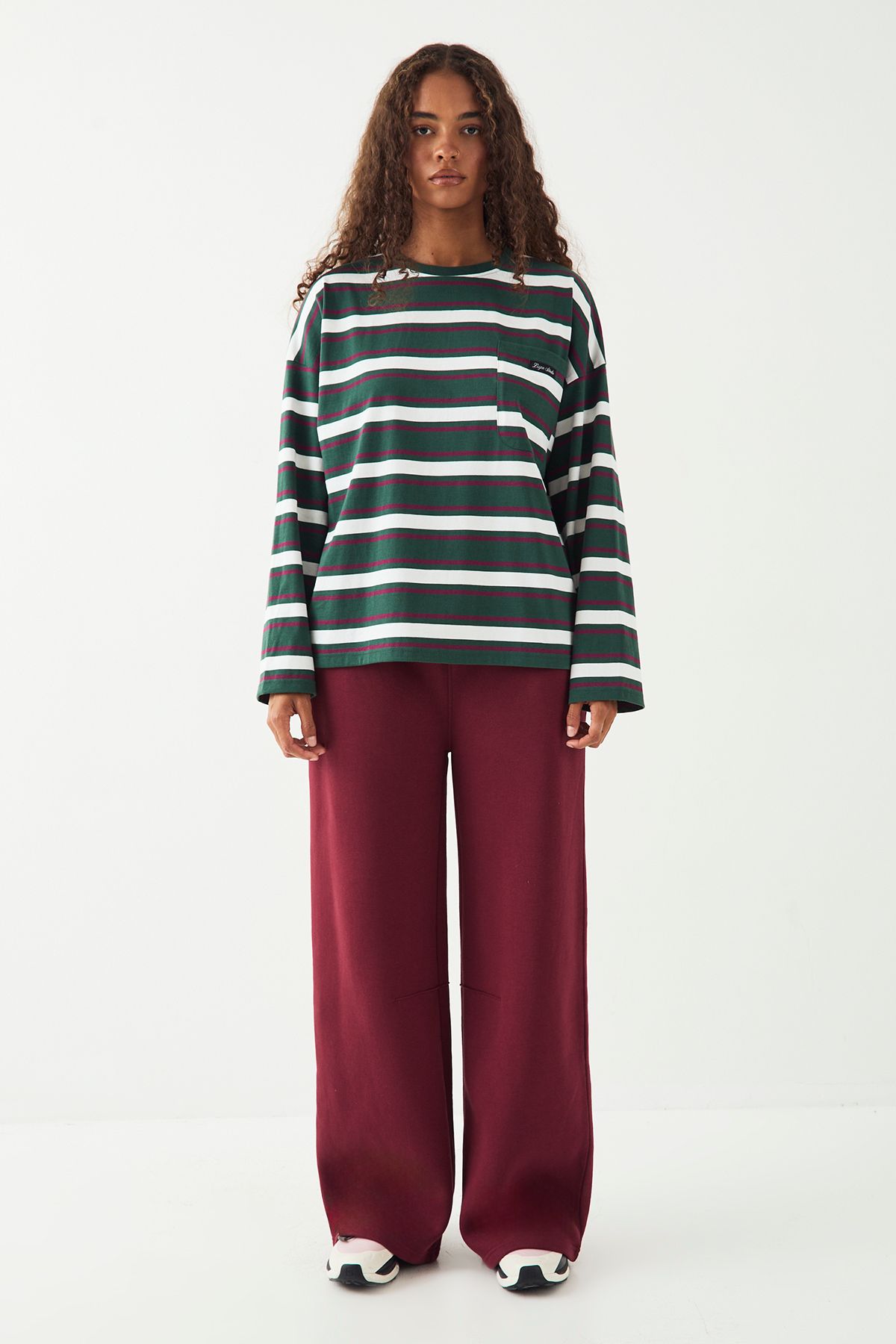 DSGN Studio DSGN Studio Woven Label Long Sleeve T-shirt Green image 4