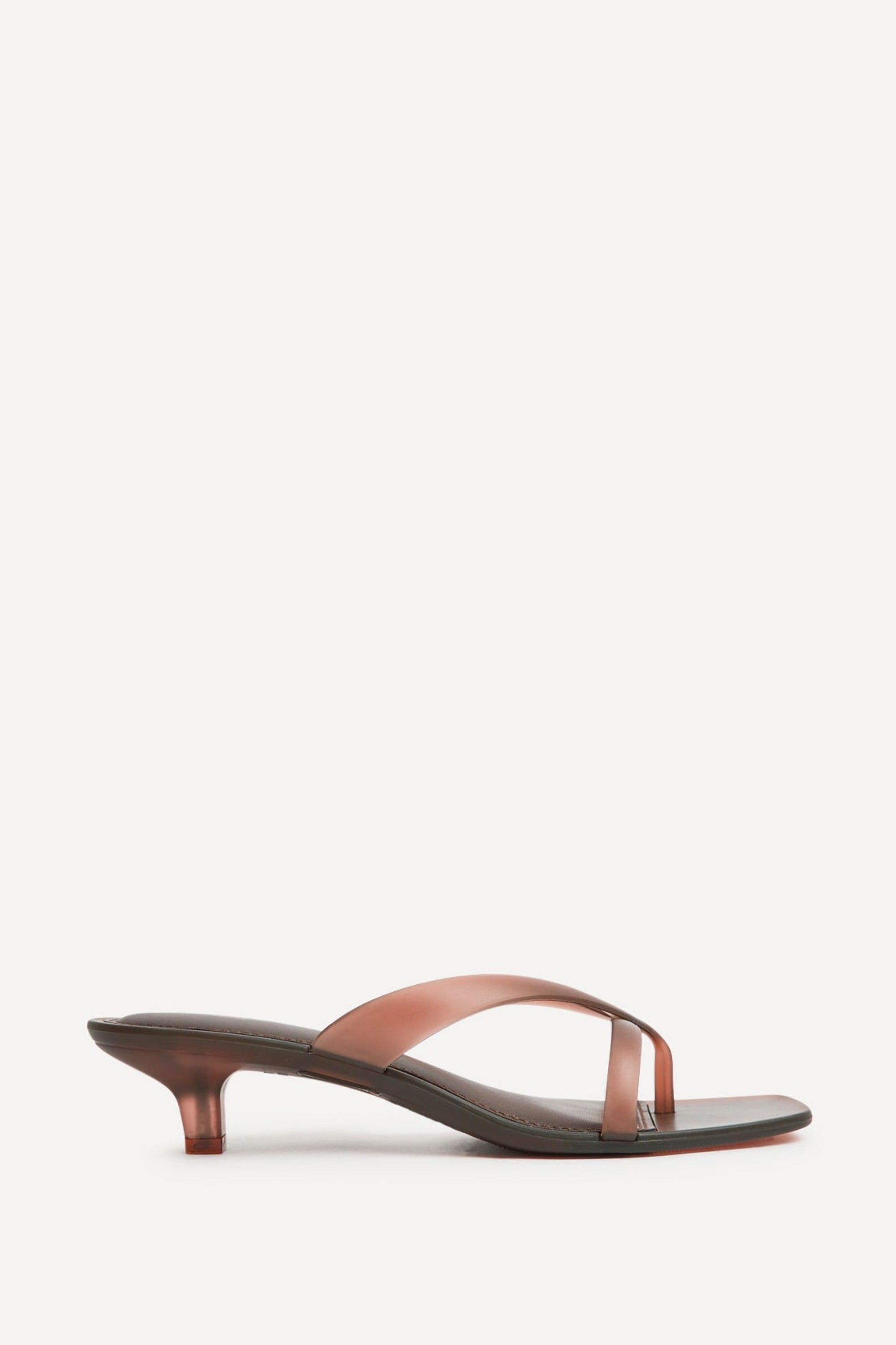 Linzi Axis Brown Jelly Heeled Sandals