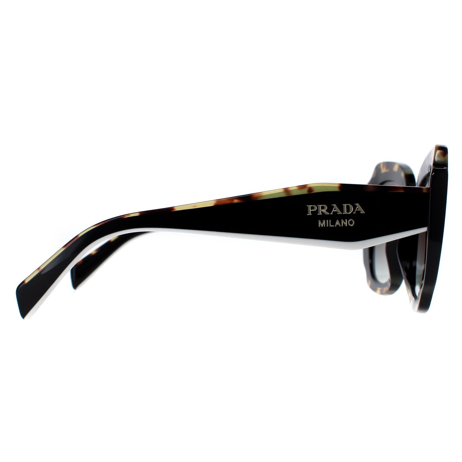 Prada Square Black and Medium Tortoise Light Grey Gradient PR16YS image 4