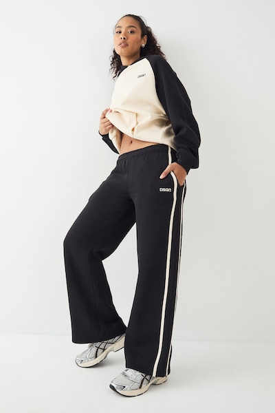 DSGN Studio DSGN Studio Side Stripe Straight Leg Jogger Black