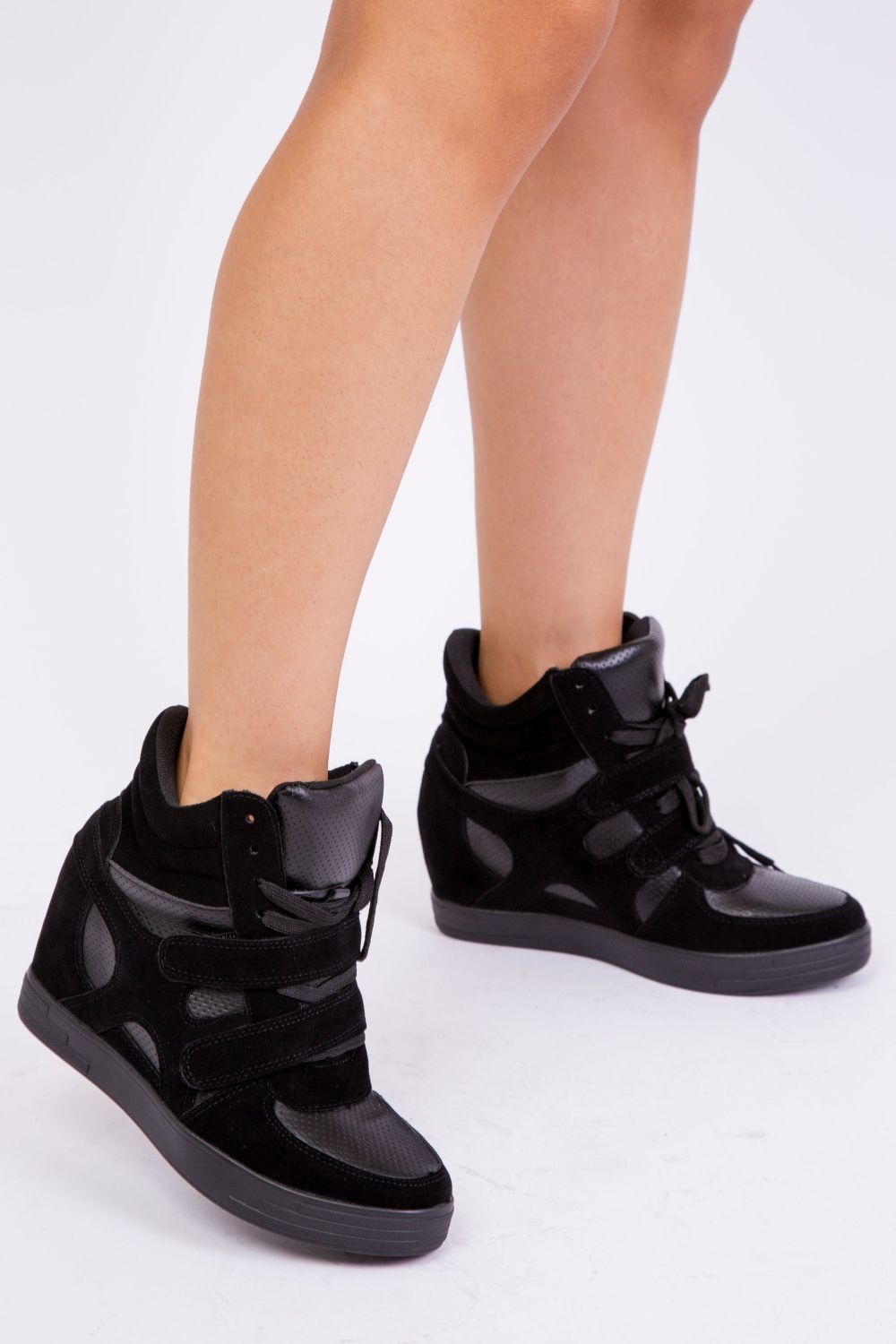 Where's That From 'Hitop' Wedge Trainers With A Front Lace Up image 3