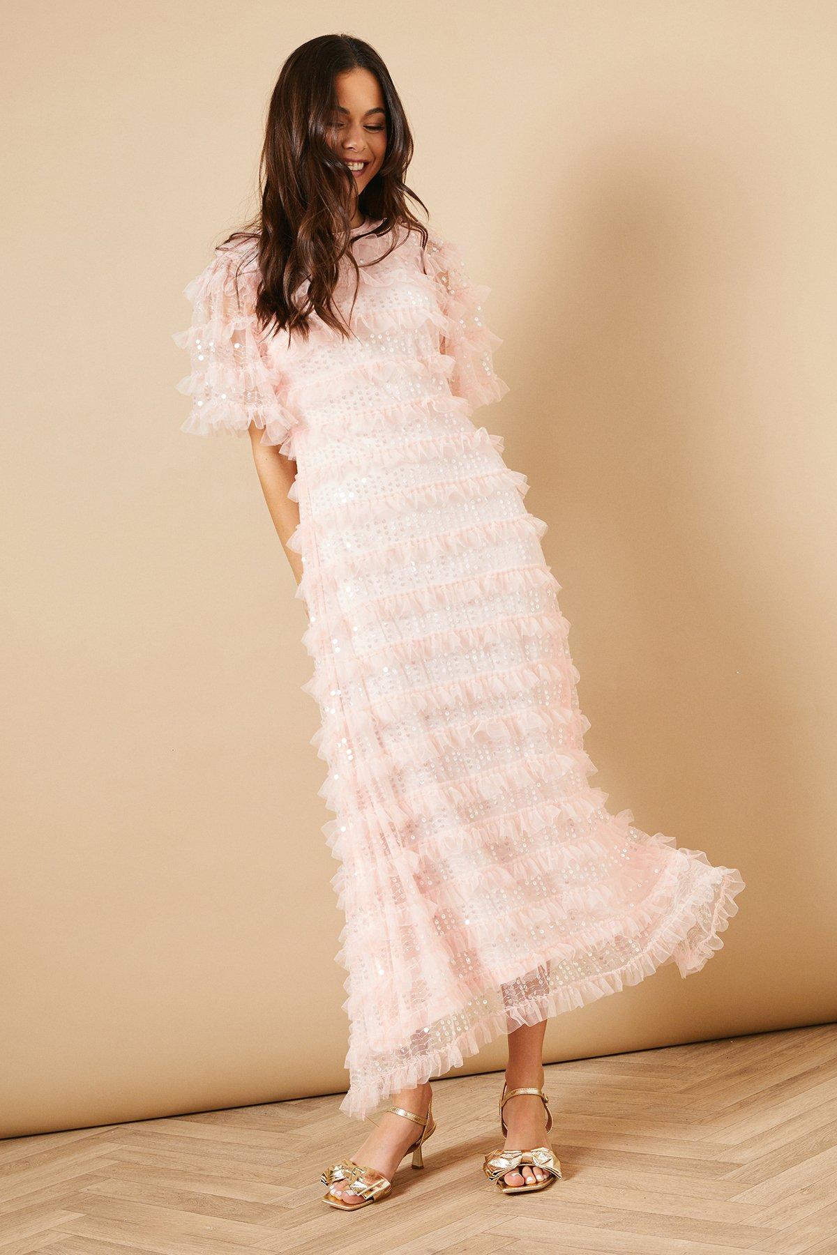 Oasis Marsha Metallic Faux Leather Bow Detail Kitten Heeled Sandals Gold image 3