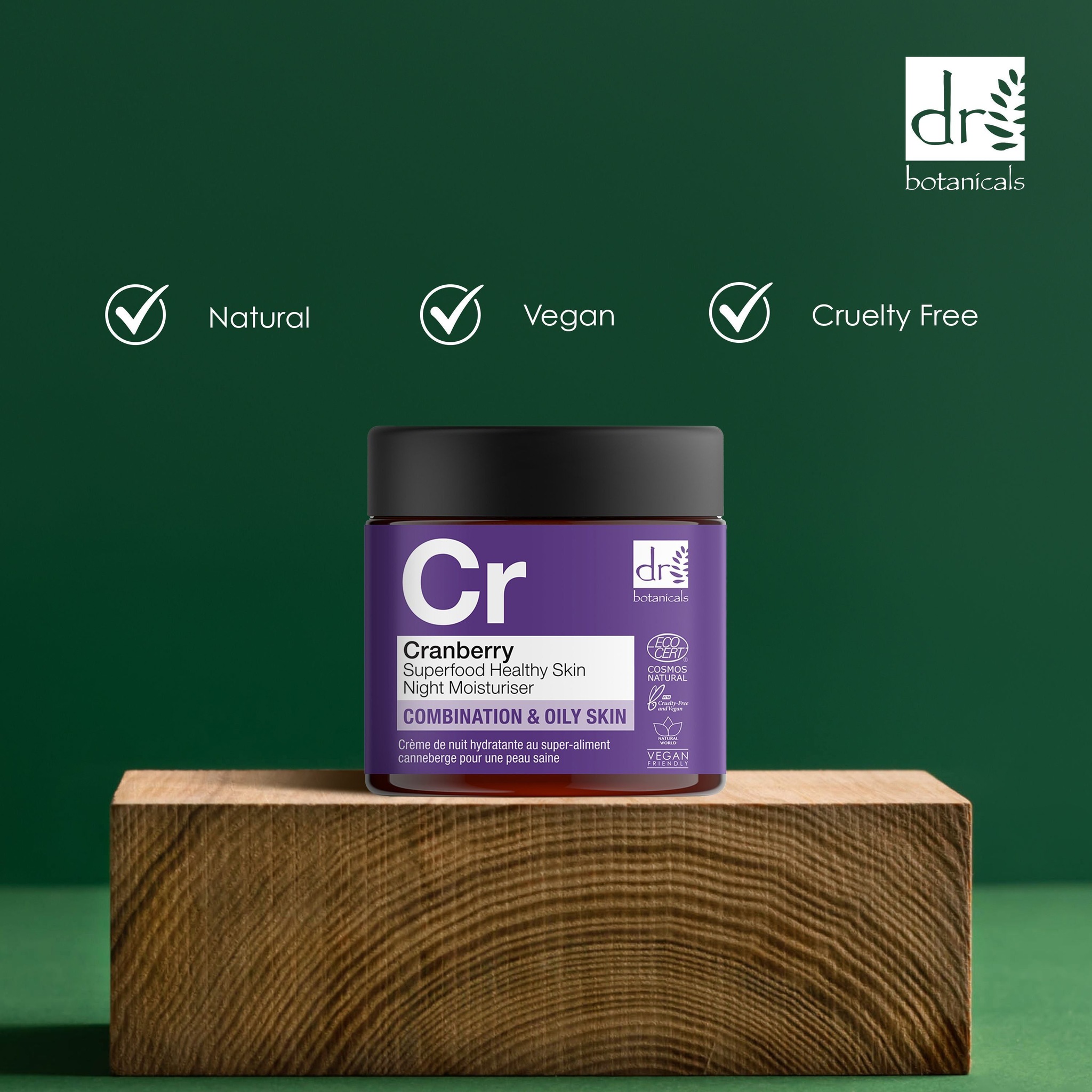 Dr. Botanicals Cranberry Superfood Healthy Skin Night Moisturiser 60ml image 4