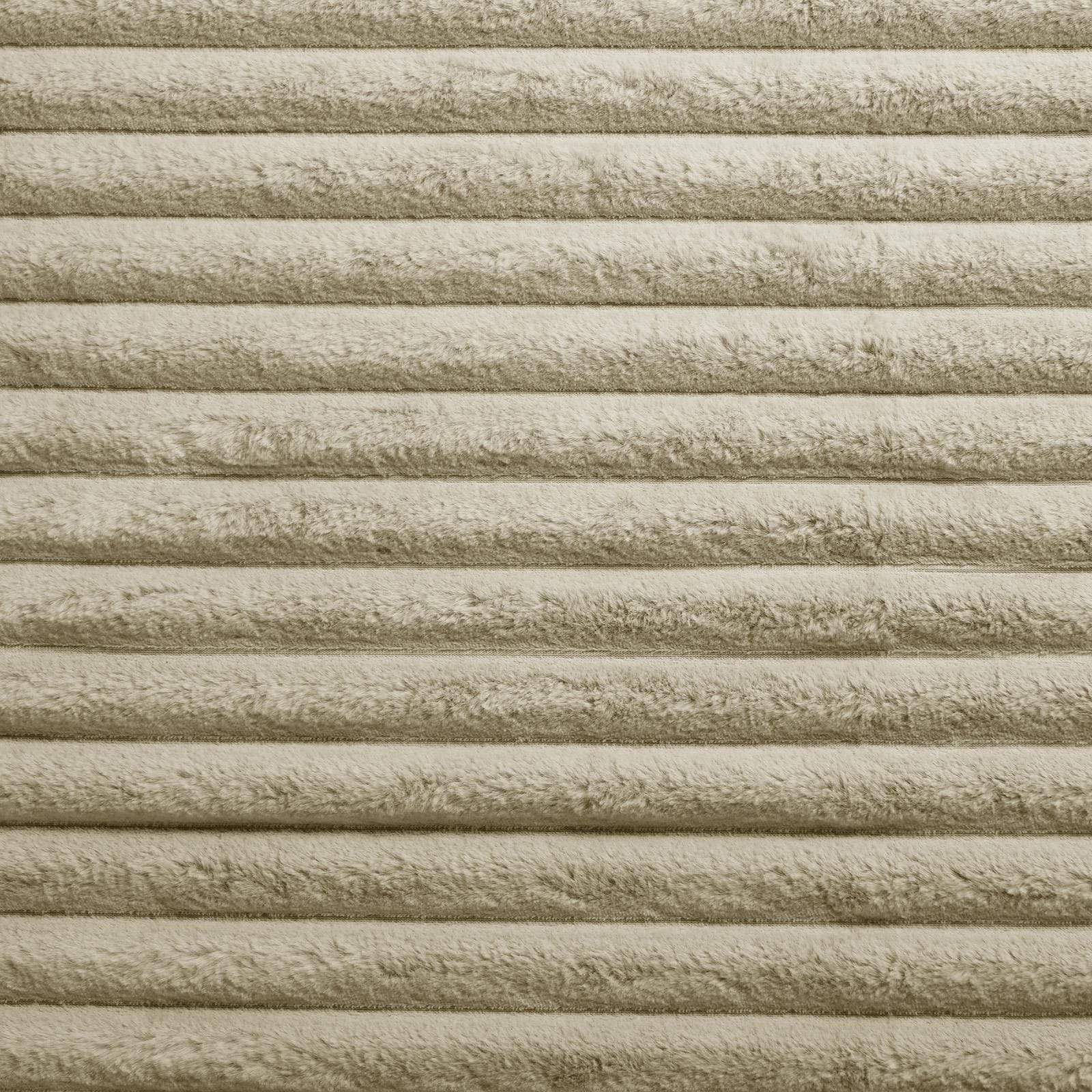 OHS Faux Fur Ribbed Fleece Throw Over Bed Blanket Winter Warm Supersoft image 6