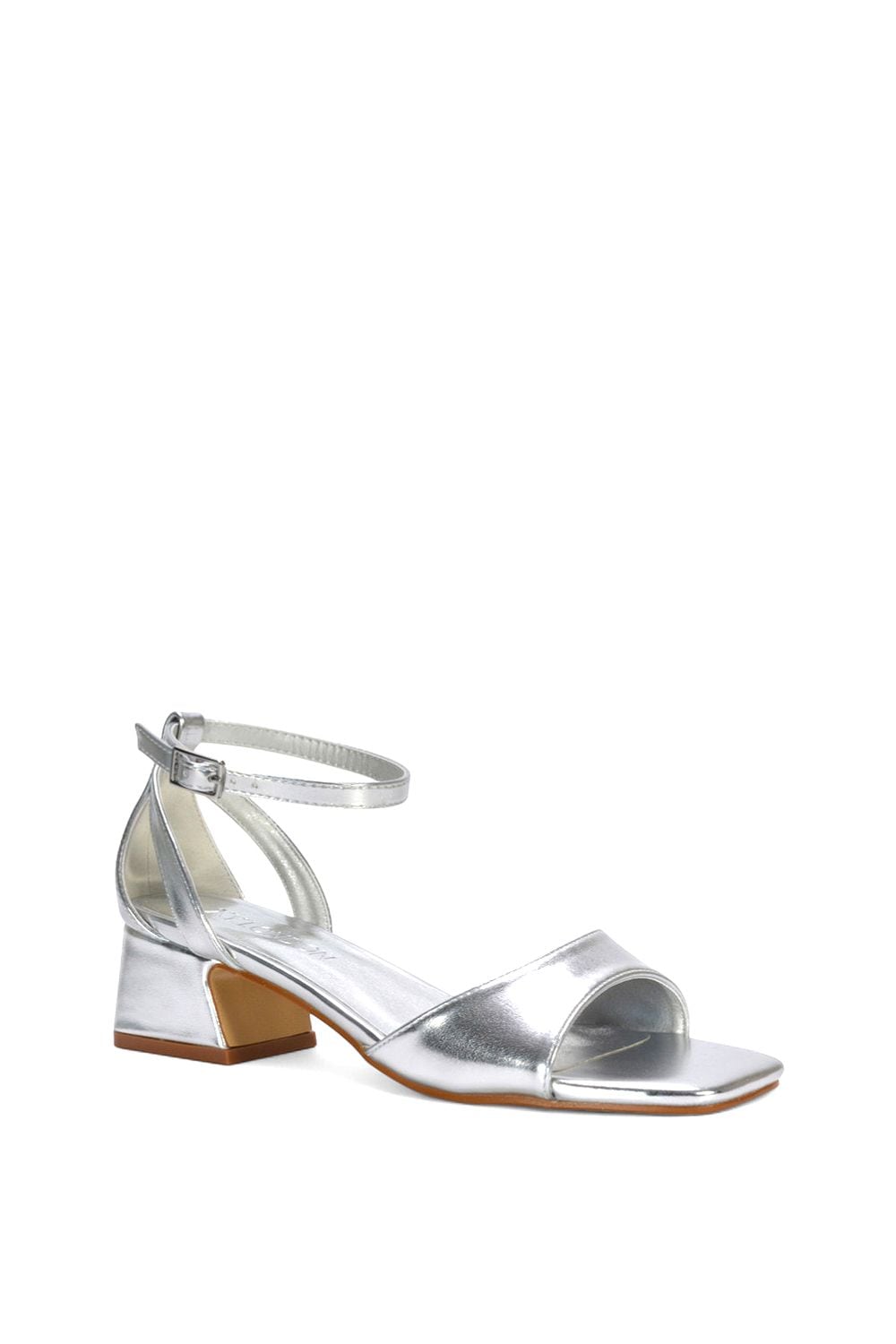 XY London 'Hayley' Strappy Block Low Heel Sandals With Cut Out image 2