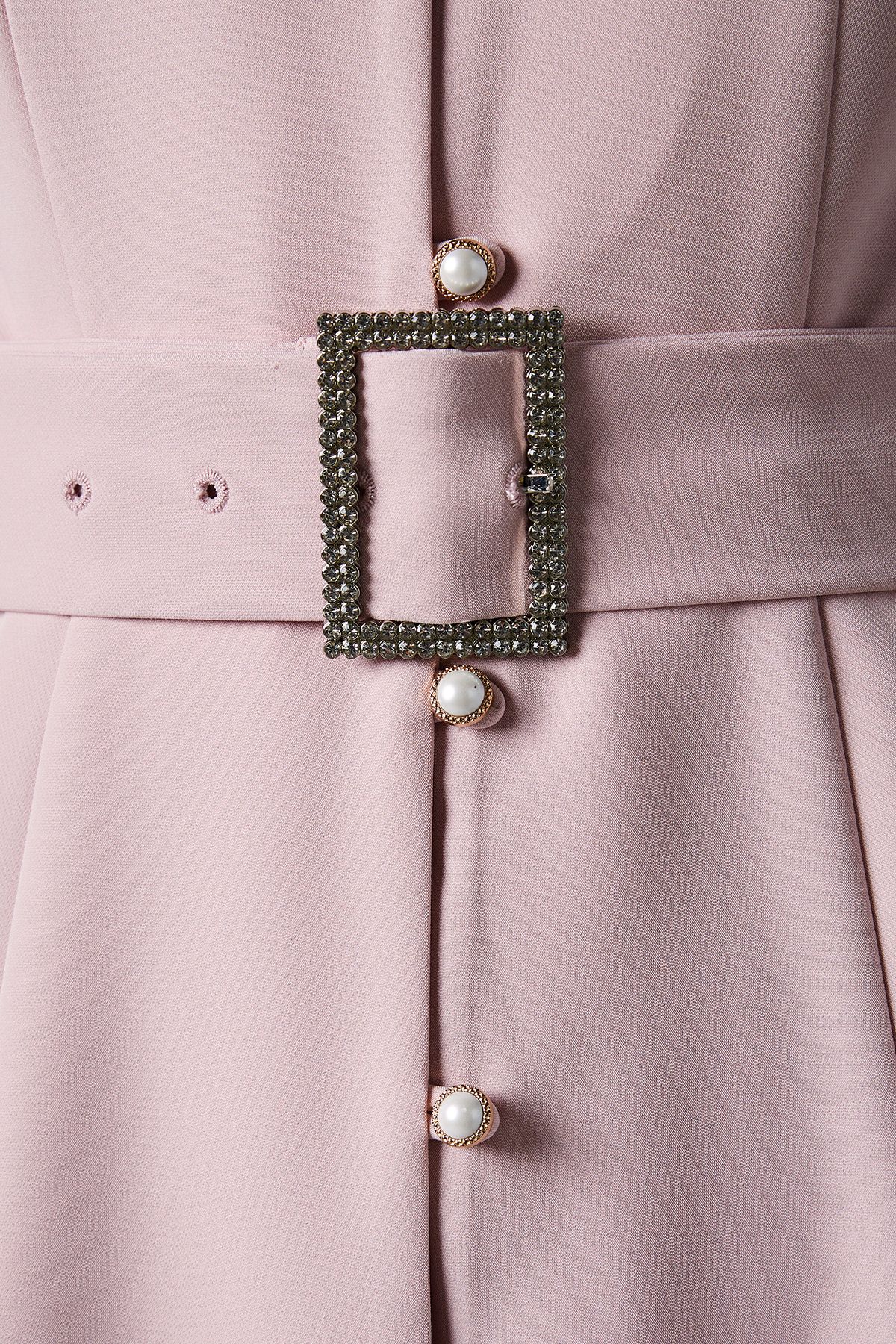 Coast Sleeveless Button Through Midi Dress With Belt Blush image 4