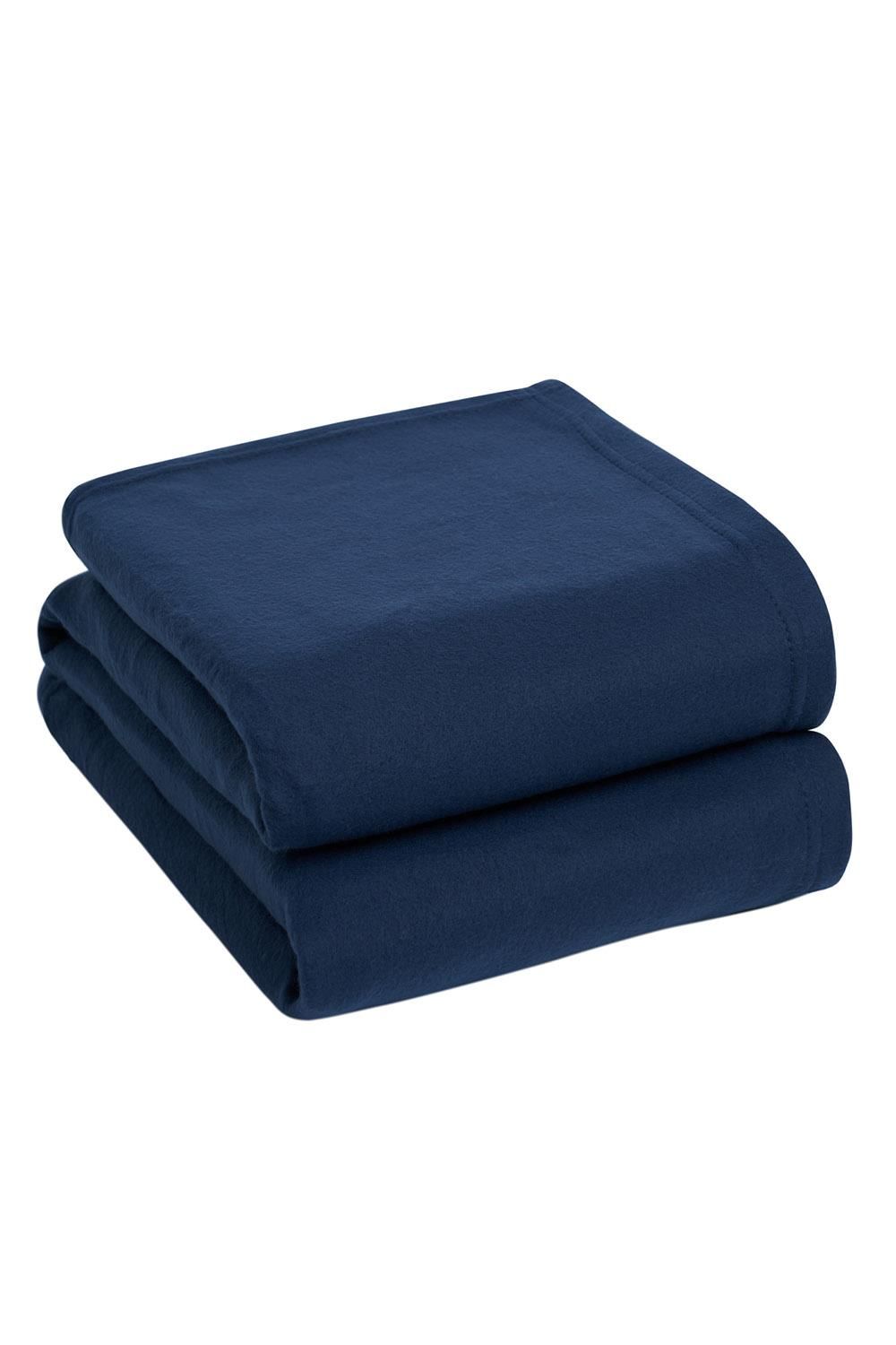 OHS Warm Plain Fleece Throw Over Bed Blanket image 1