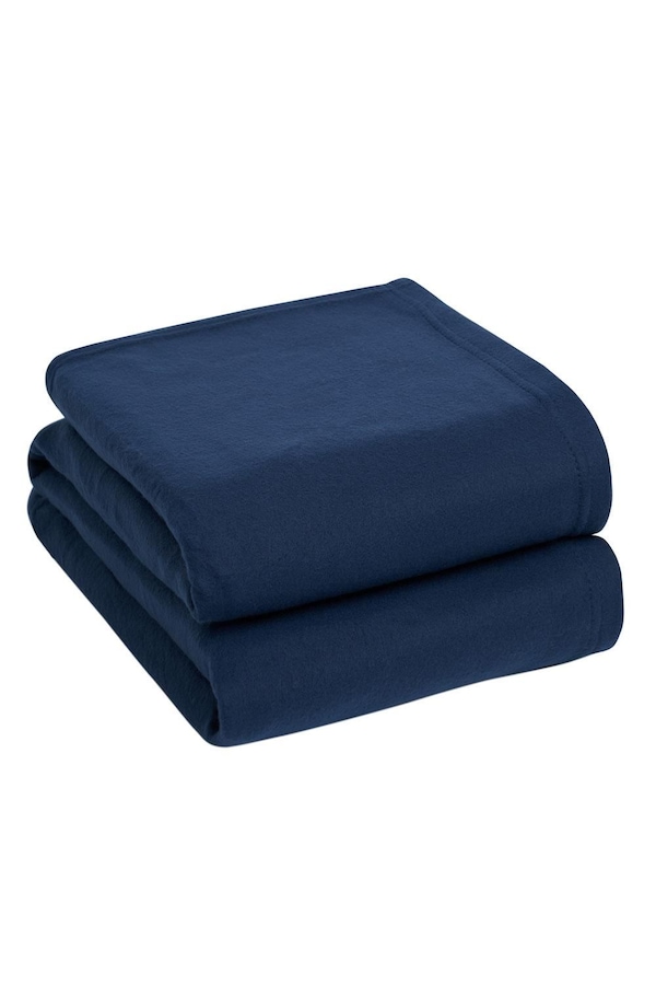 OHS Warm Plain Fleece Throw Over Bed Blanket