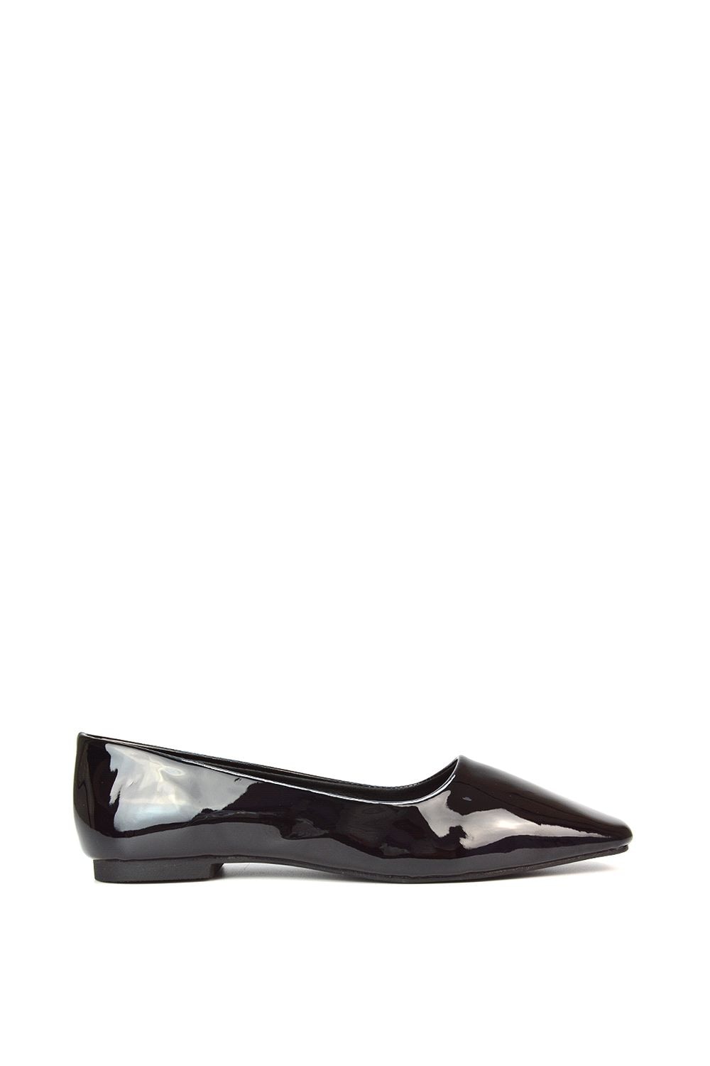 XY London 'Maci' Square Toe Slip On Flat Heel Ballerina Pumps image 1