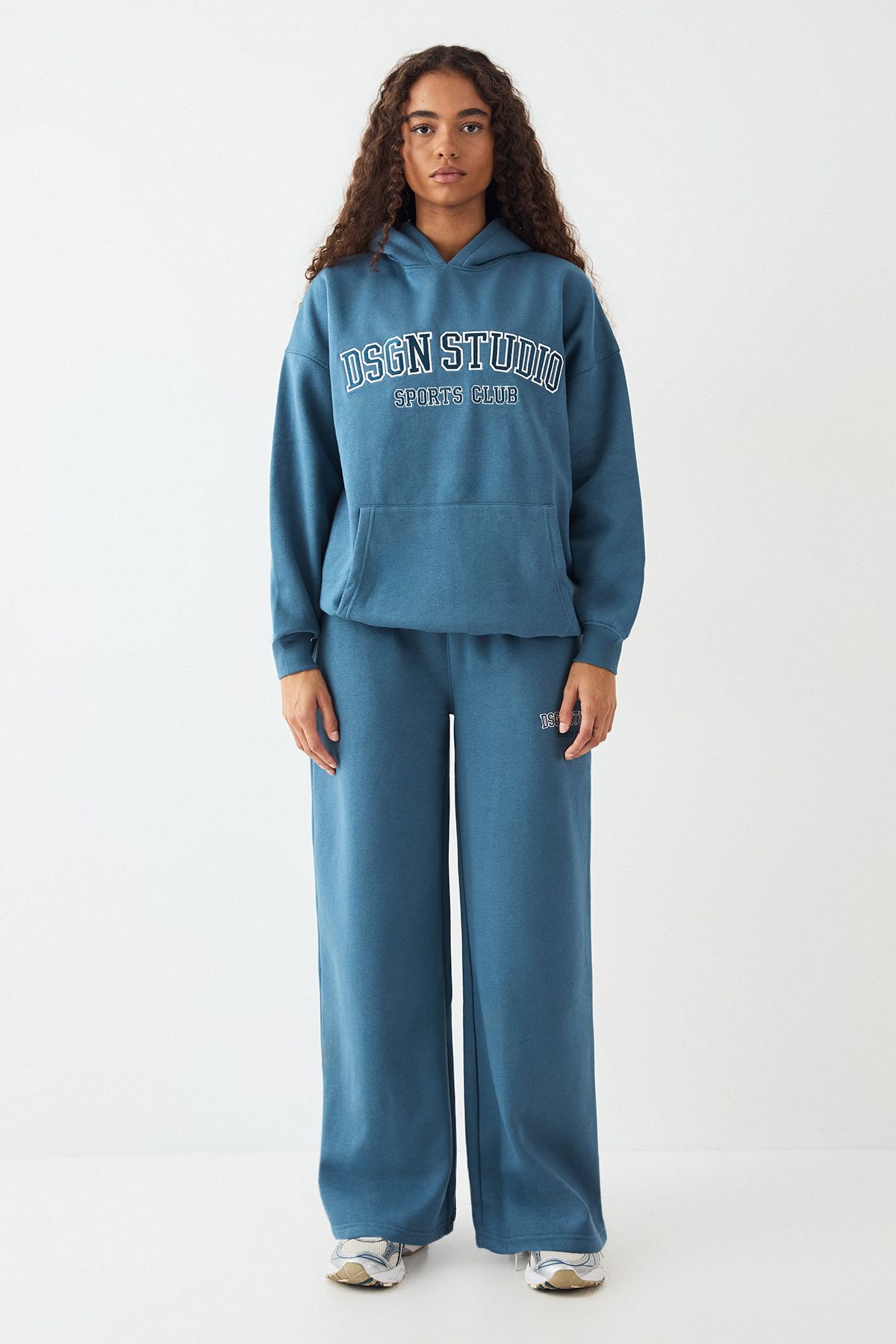 DSGN Studio DSGN Studio Applique Oversized Hoodie Teal image 5