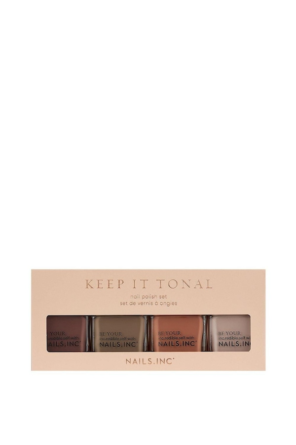 Nails Inc Keep It Tonal Nail Polish Quad Gift Set (Worth £44!) Multi