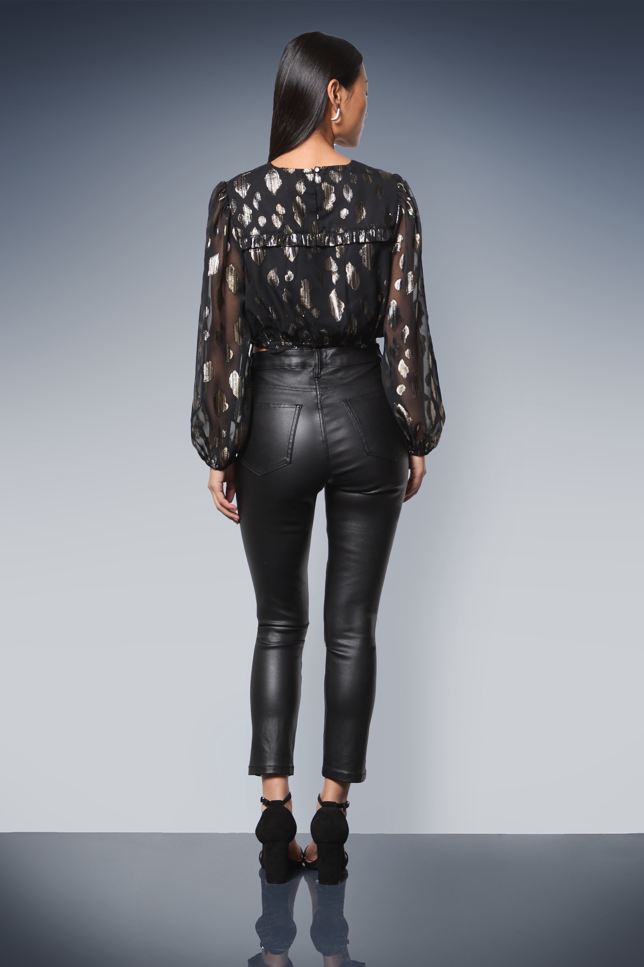 Dorothy Perkins Petite Coated Skinny Jean Black image 4