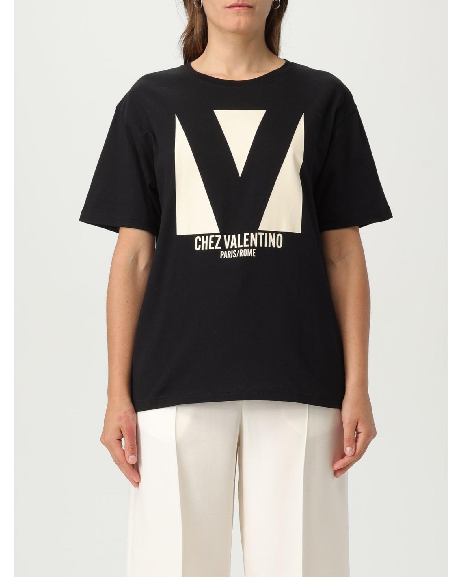 Valentino Graphic Tee Short Sleeves Wo - Black T-Shirts image 1