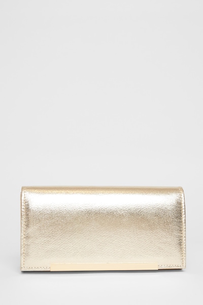 Quiz Gold Long Clutch Bag