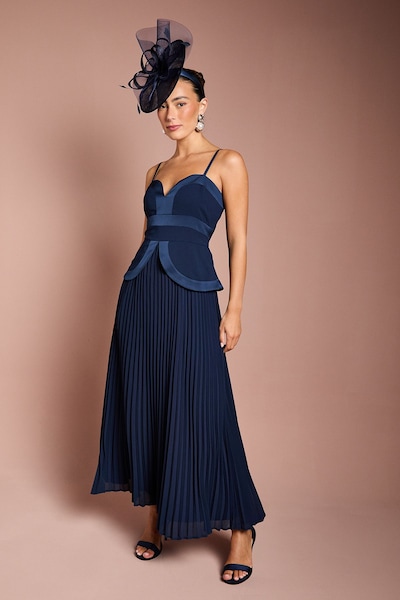Coast Strappy Crepe Maxi Dress Navy