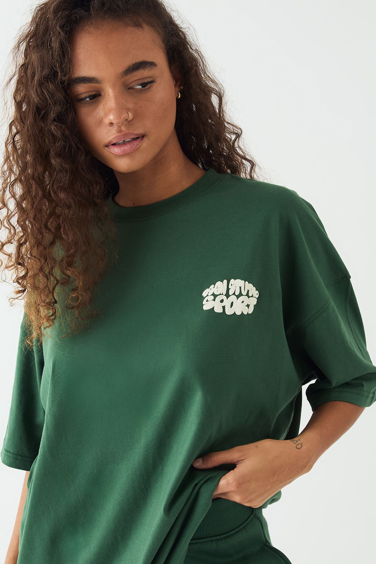 DSGN Studio DSGN Studio Sport Bubble Oversized T-Shirt Forest image 4