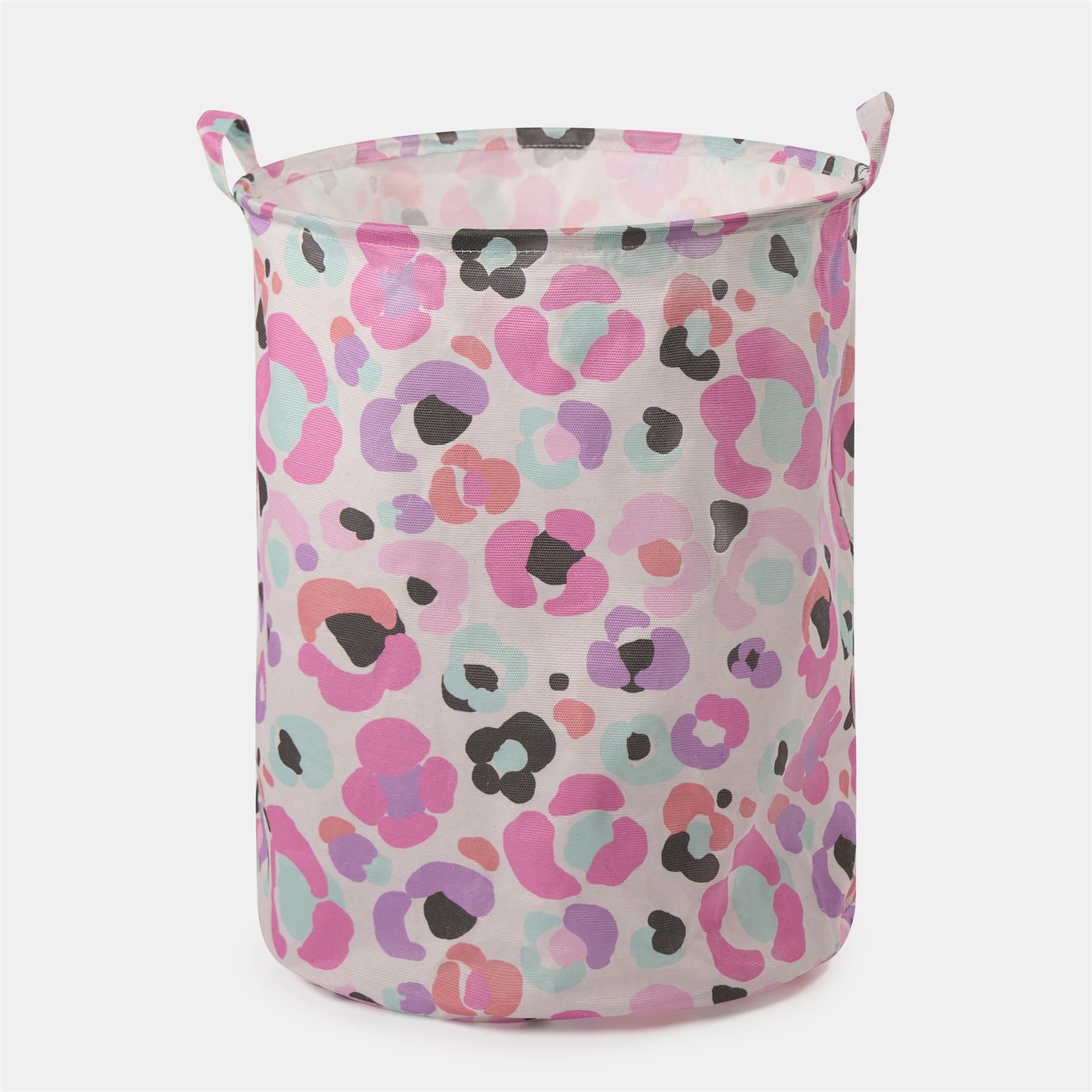 OHS Kids Leopard Print Laundry Basket Clothes Storage Toy Organiser image 4