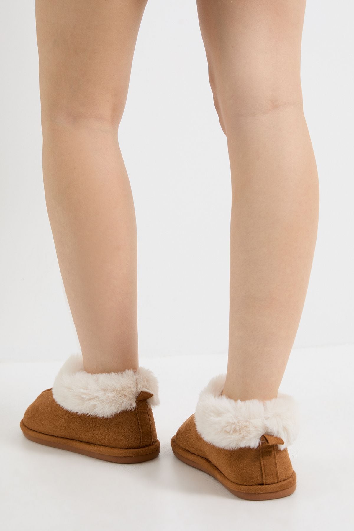 Dorothy Perkins Melody Cosy Faux Fur Lined Bootie Slippers Tan image 3