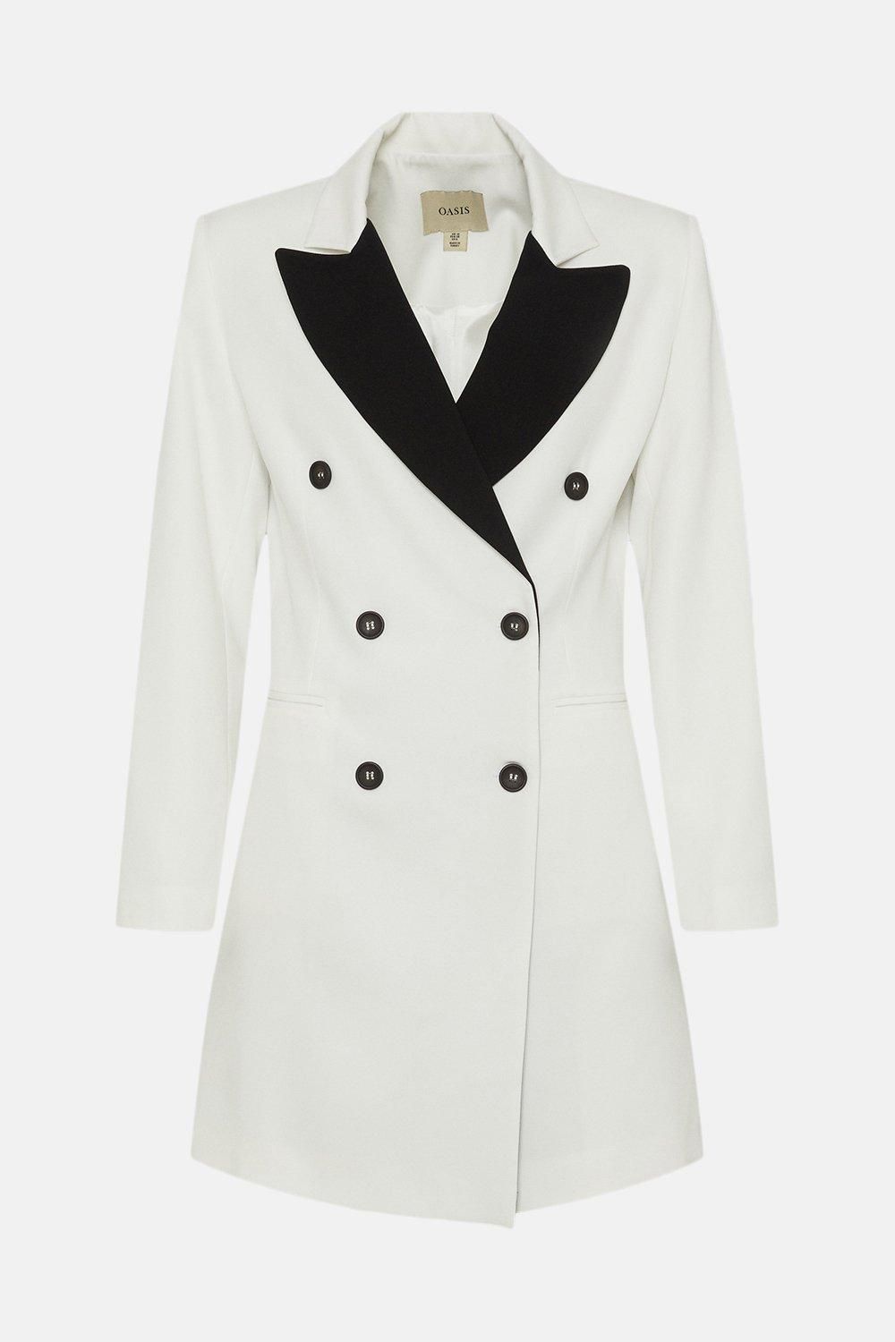 Oasis Rachel Stevens Mono Contrast Blazer Dress Mono image 4