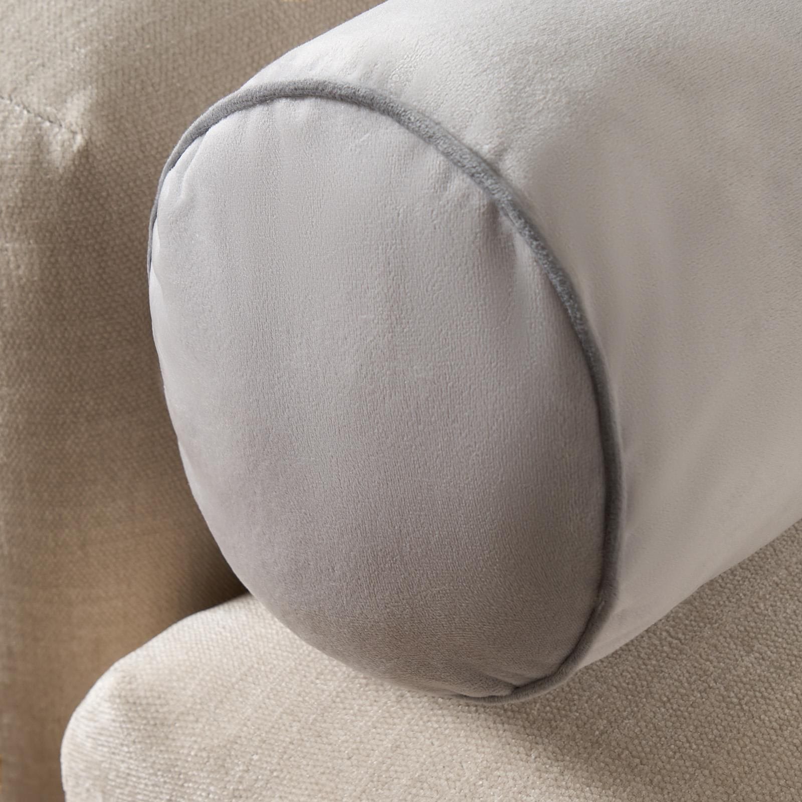 OHS Bolster Cushion Matte Velvet Filled Bedroom Sofa Plump Decorative Scatter Pillow image 3