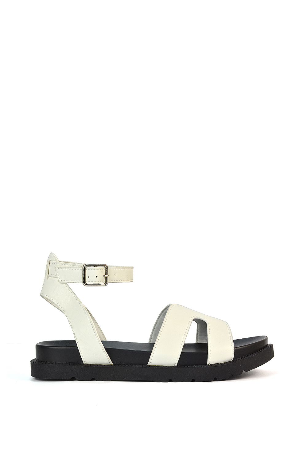 XY London 'Angie' Flat Strappy Flexible Flatform Open Toe Sandals