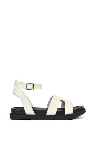 XY London 'Angie' Flat Strappy Flexible Flatform Open Toe Sandals
