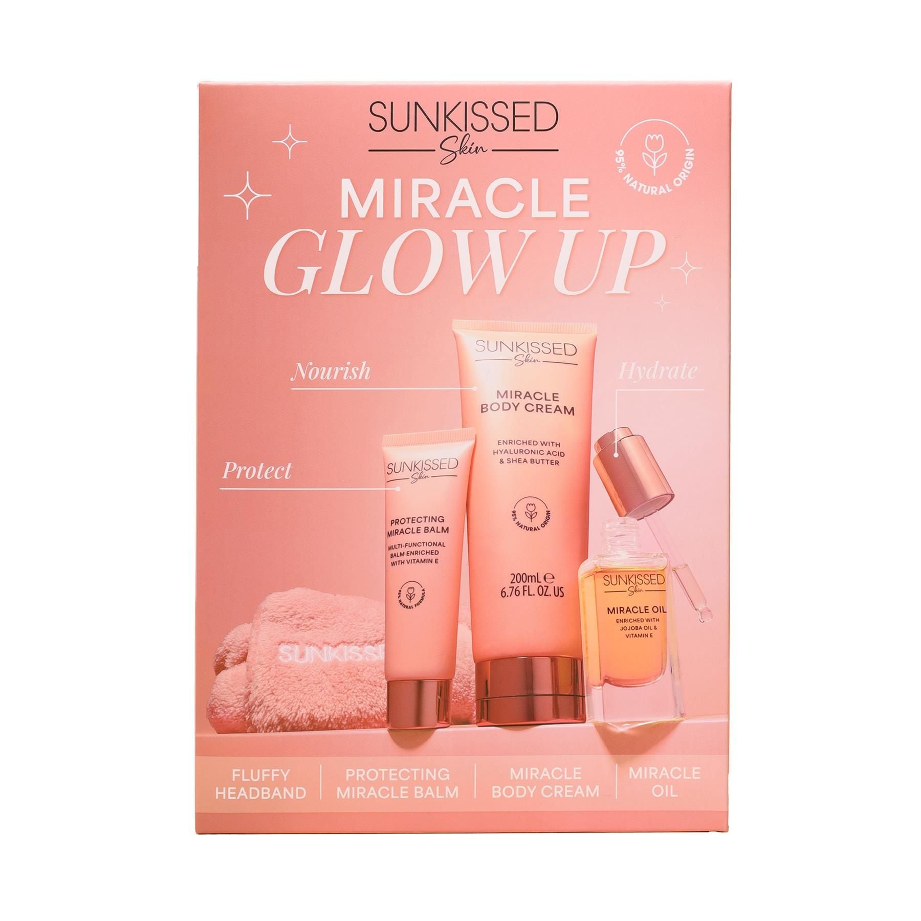 Sunkissed Miracle Glow Set – Headband, Balm 40ml, Oil 30ml, Body Cream 200ml image 1