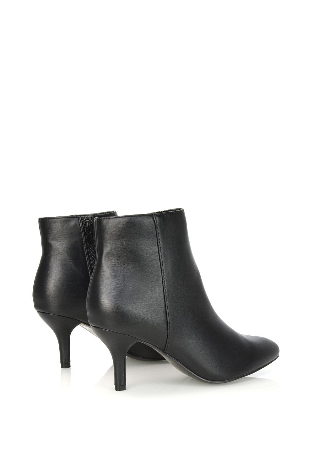 XY London 'Anastsia' Low Mid Kitten High Heel Stiletto Zip-Up Ankle Boots image 4