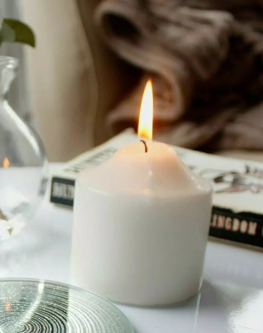 Marco Paul 8cm Ivory Unscented Pillar Candle Long Burning image 3