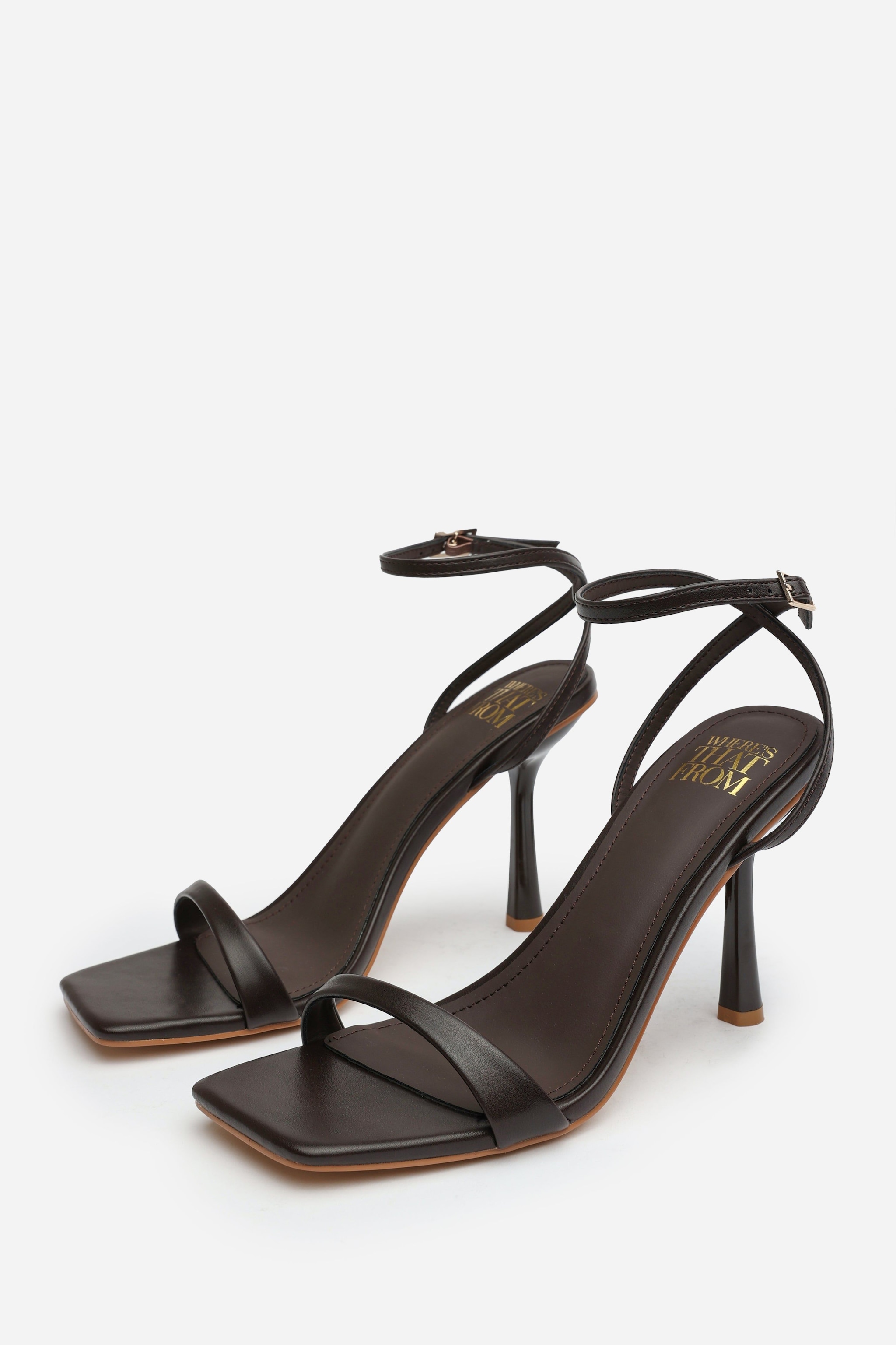 Where's That From 'Elara' Square Toe Heeled Sandals with Buckle Closure image 3