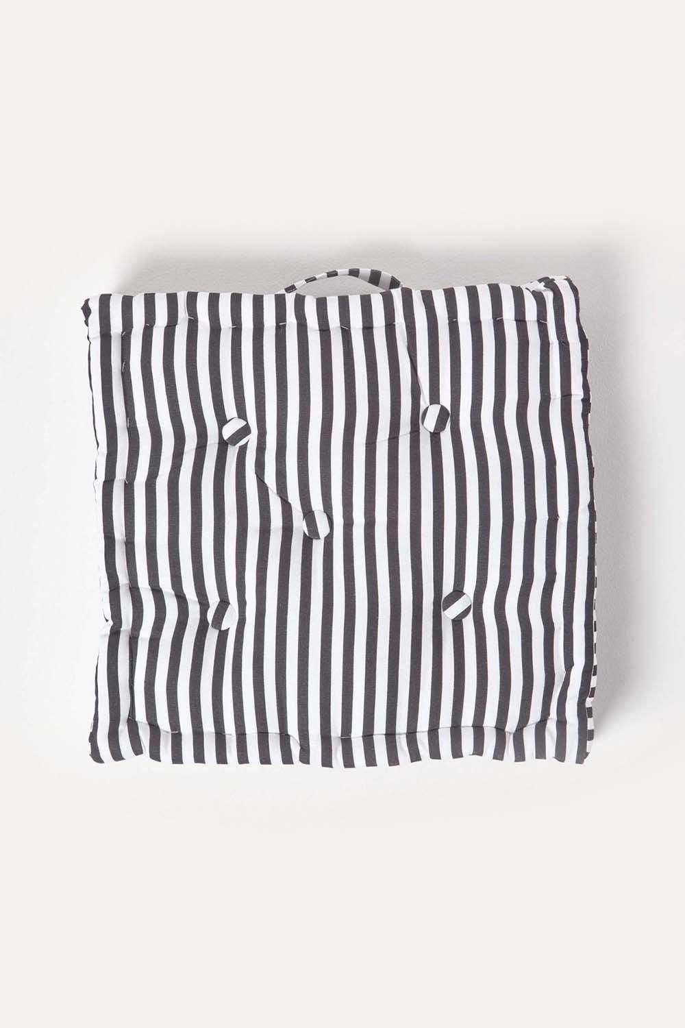 Homescapes Cotton Thin Stripe Floor Cushion image 3