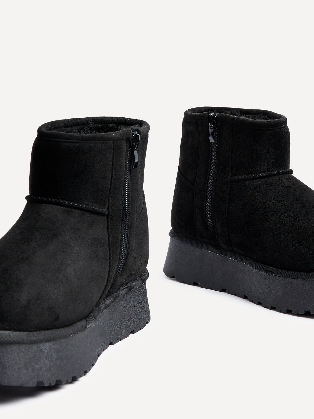 Linzi Cammie Black Faux Suede Platform Ankle Boot image 4