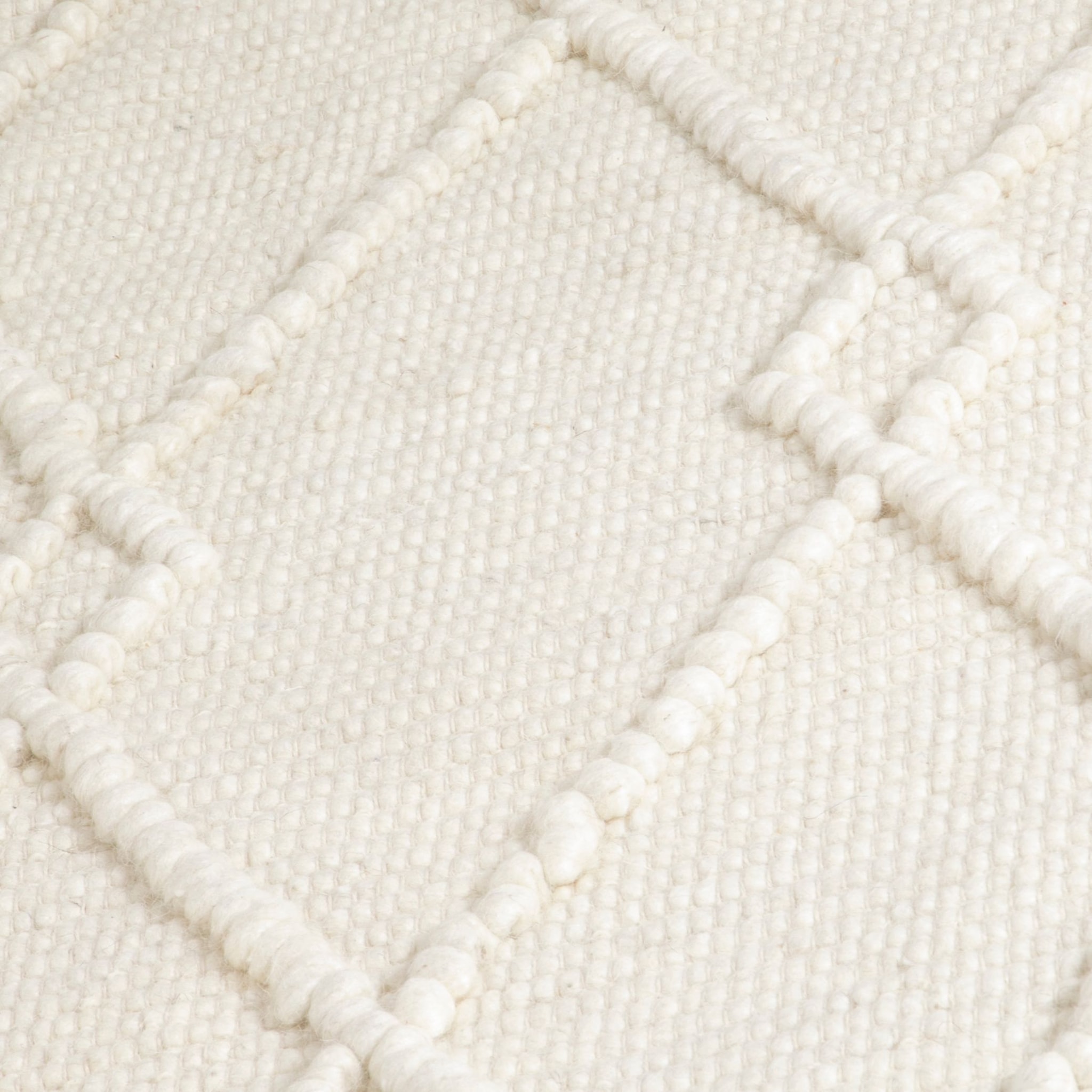 Native Home & Lifestyle Cream Diamond Pattern Runner Wool Rug (60 x 230cm) image 2